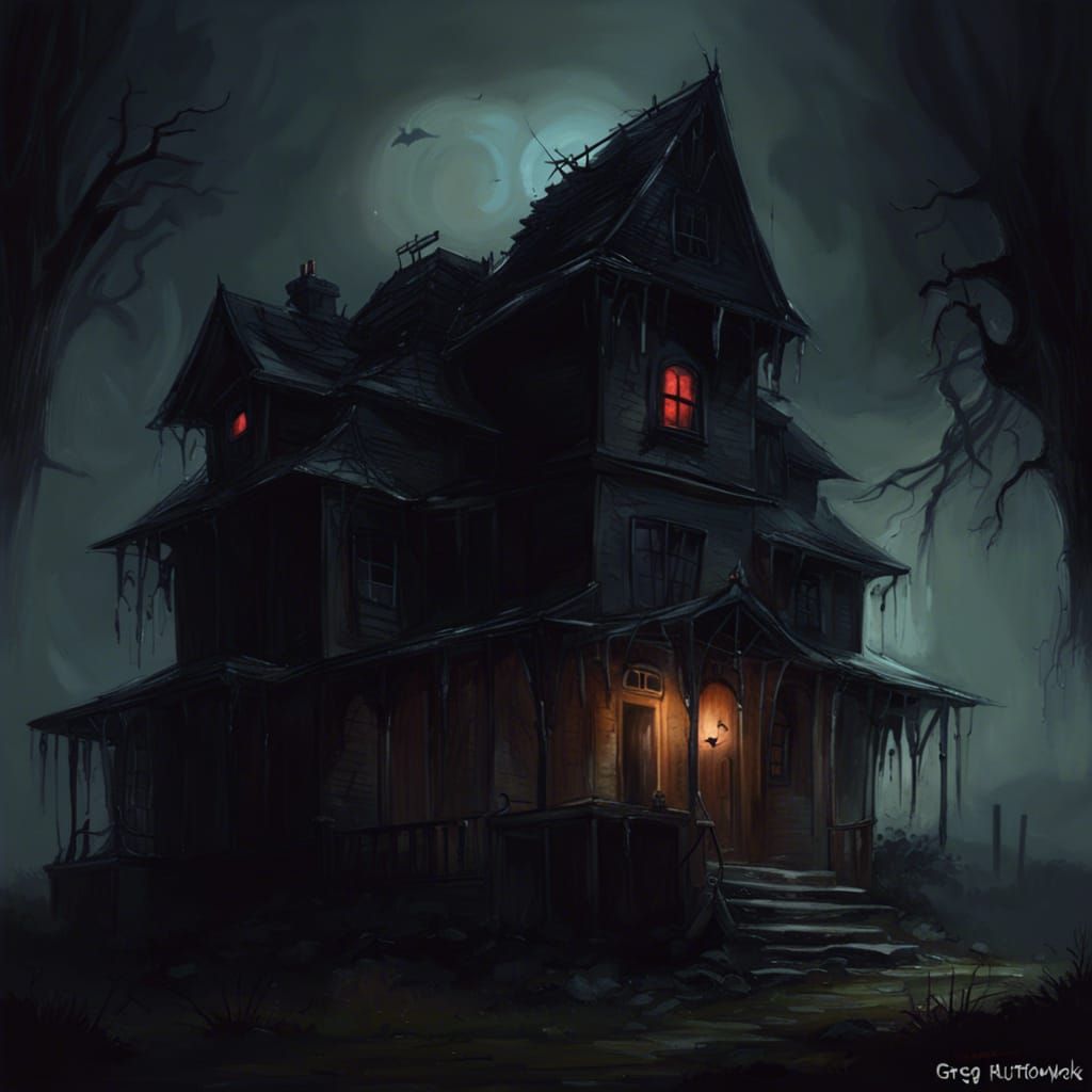 Evil house - AI Generated Artwork - NightCafe Creator