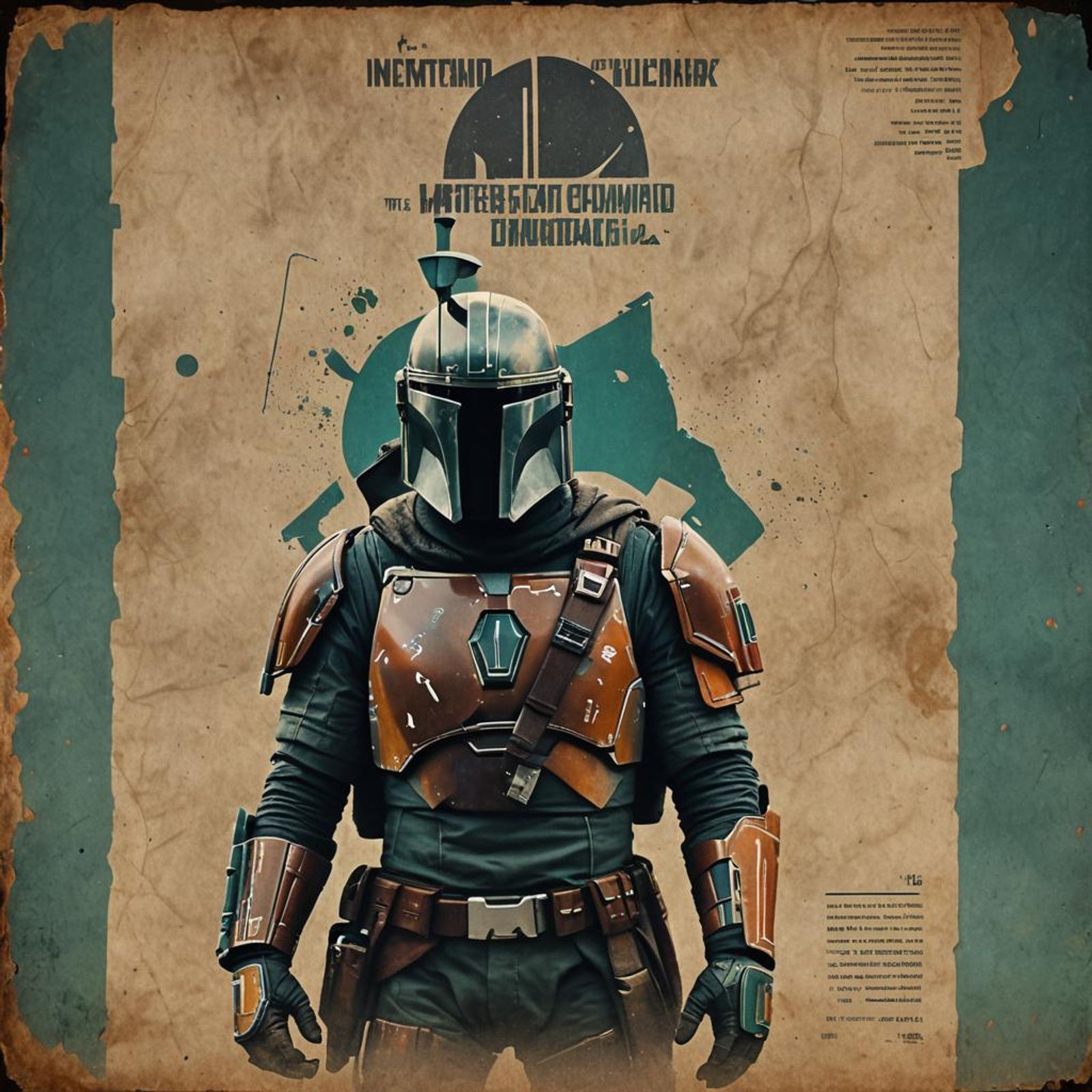 Interstellar Wanted Poster showing The Mandalorian Wanted with a 100