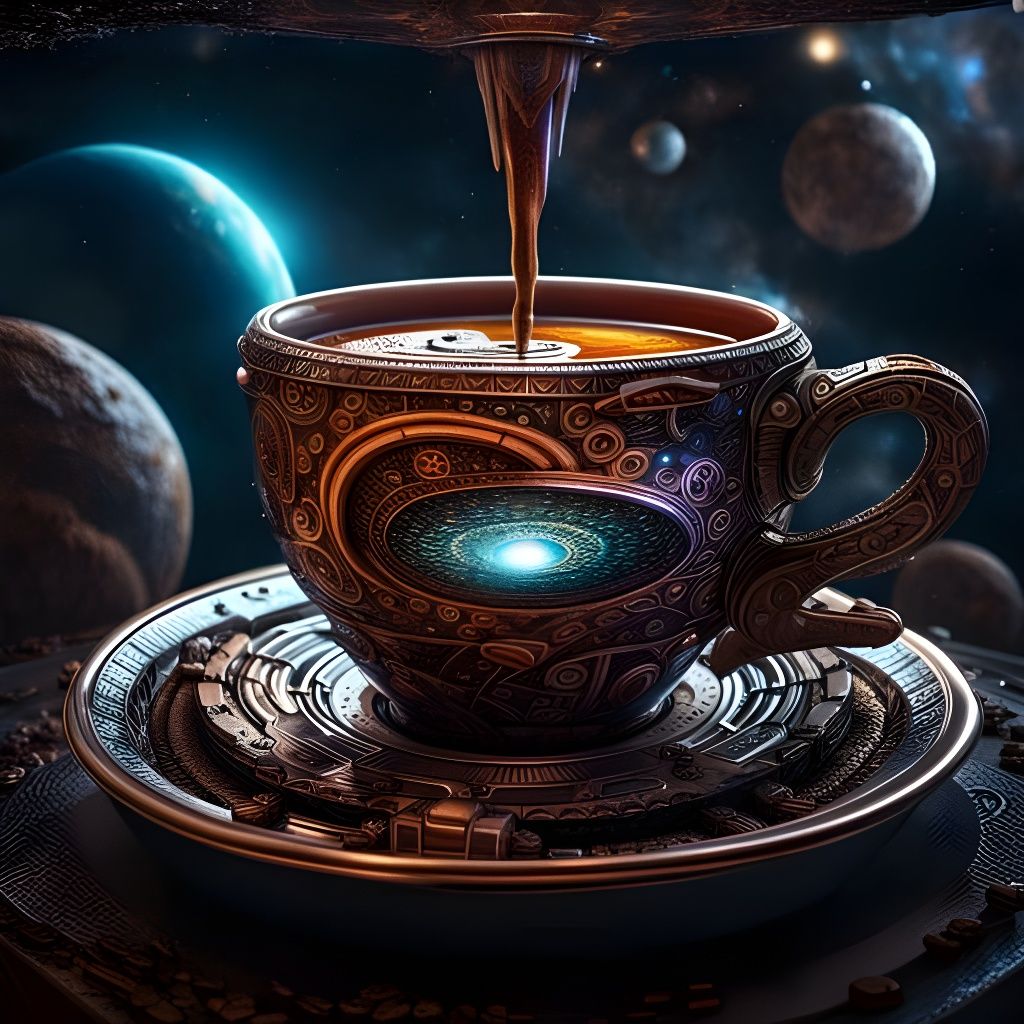 The Galactic Coffee - AI Generated Artwork - NightCafe Creator