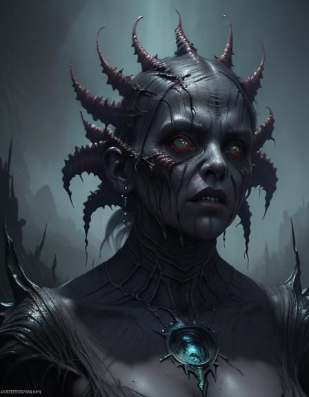 Monster woman,horror Gustave Doré Greg Rutkowski,8k resoluti...