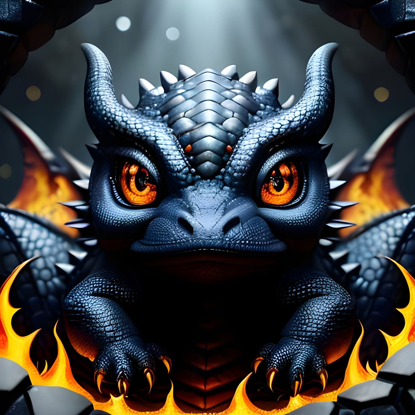 Cuddly Baby Dragon - AI Generated Artwork - NightCafe Creator