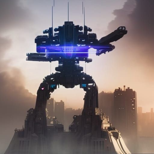 giant robot android lasers transformer