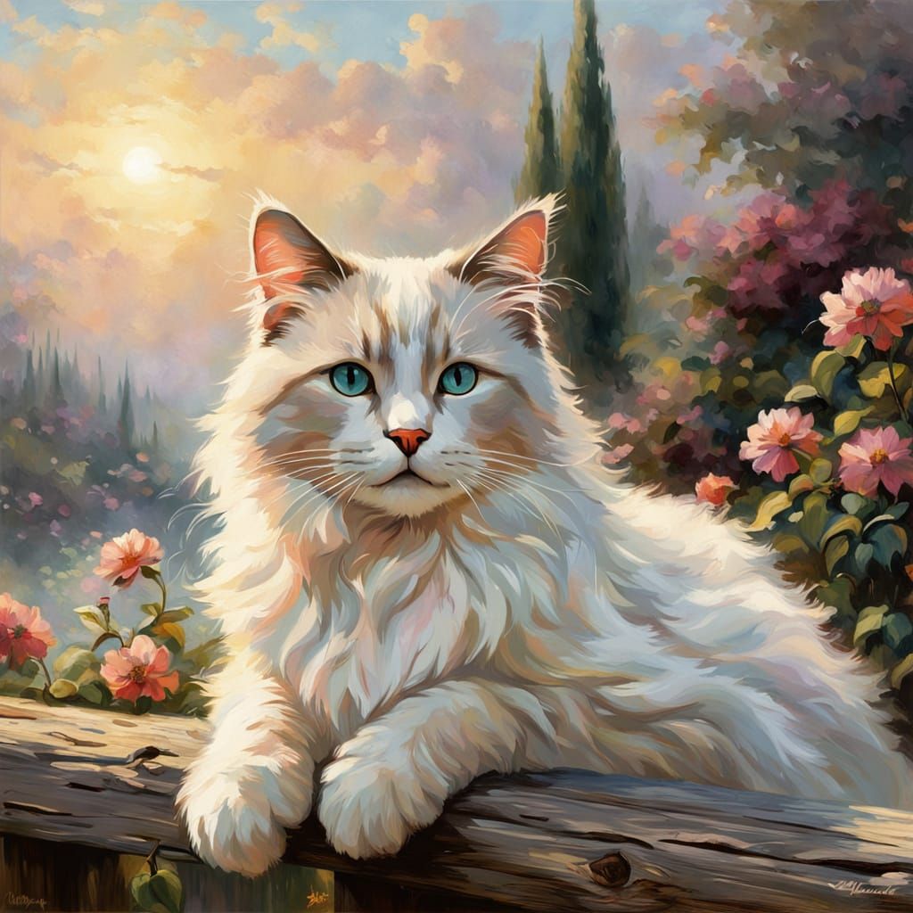 Enjoying the sunset  by @Skyangel