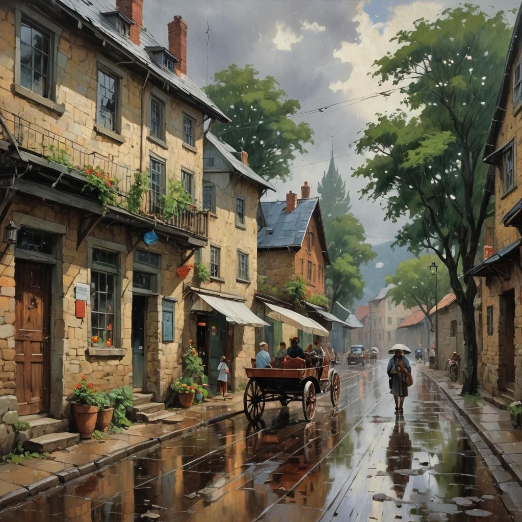  Summer Rainy Day in the Village   by @Sima