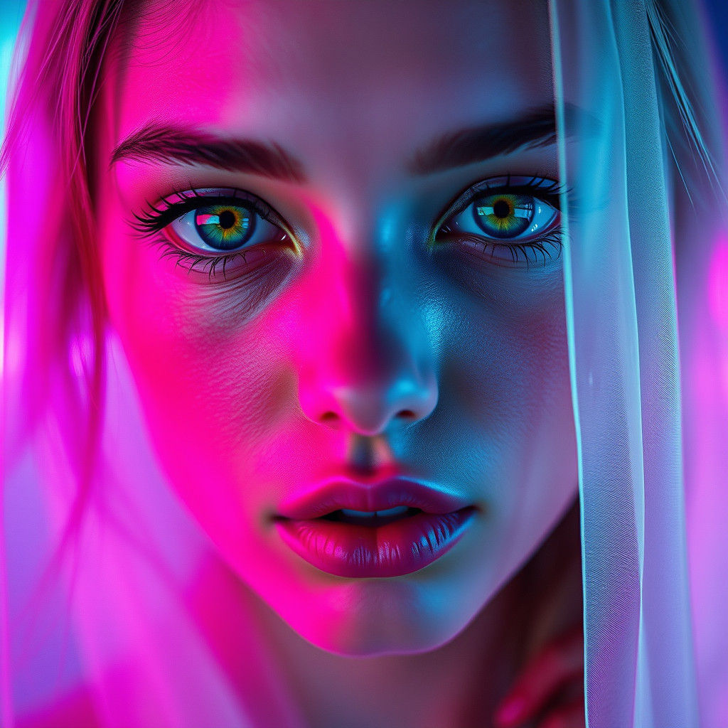 pink meets blue~  by @Red Queen
