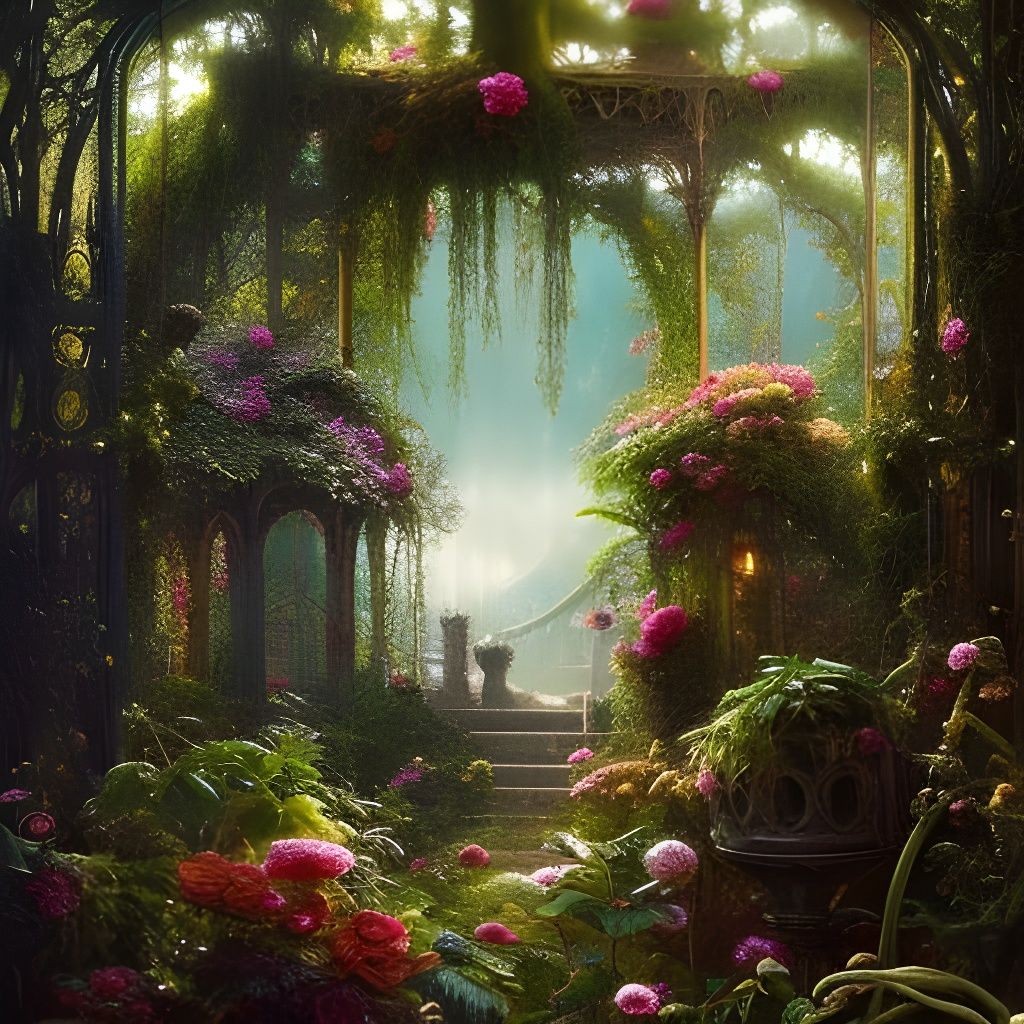 secret garden - AI Generated Artwork - NightCafe Creator