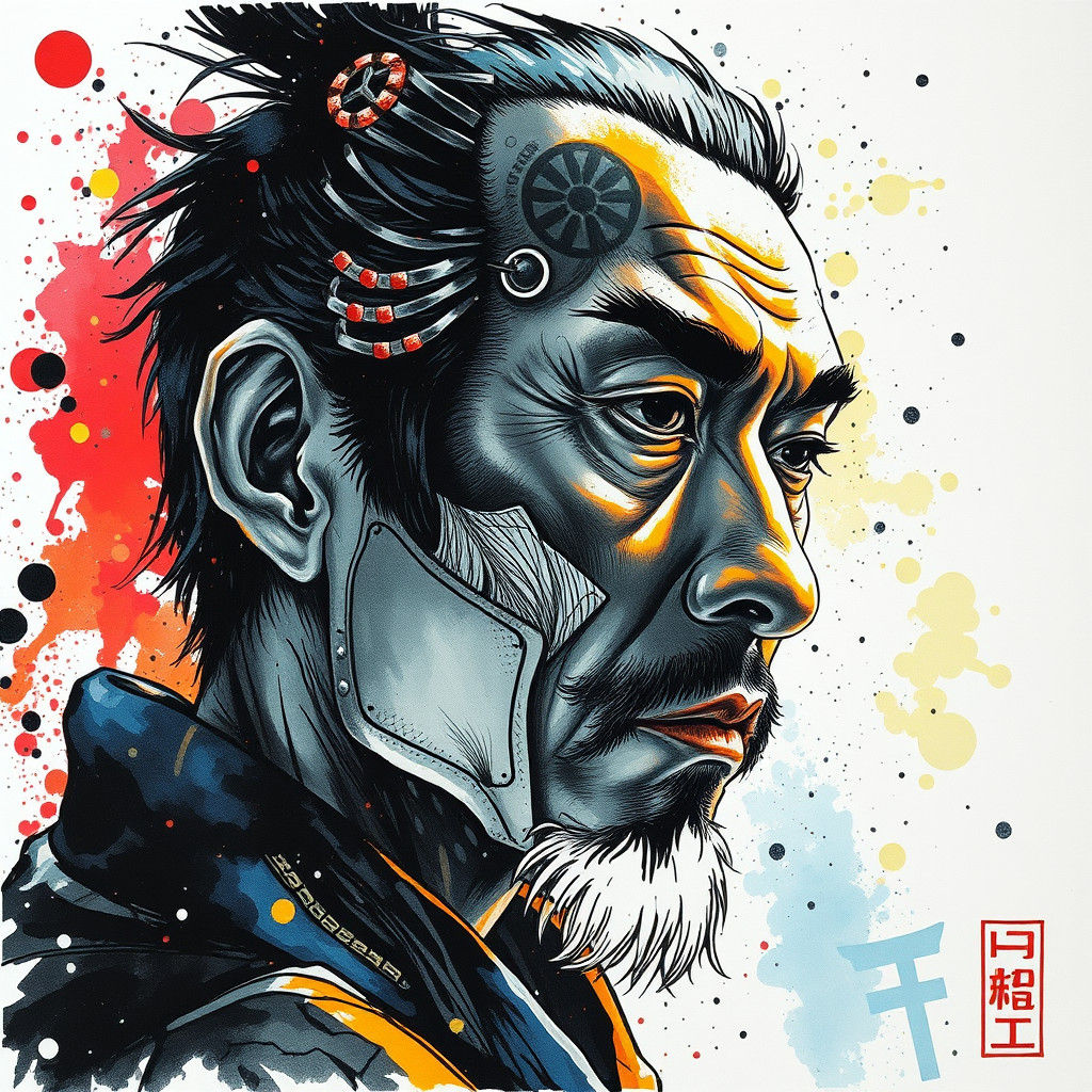 Ink art of Japanese people