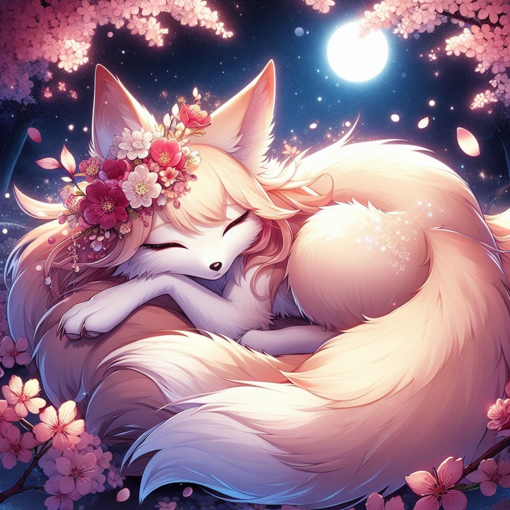 Sleeping Ninetailed Fox