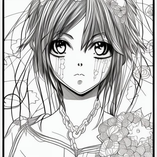 Anime Coloring Pages Girl Anime Boy Coloring Pages  Line Art HD Png  Download  Transparent Png Image  PNGitem