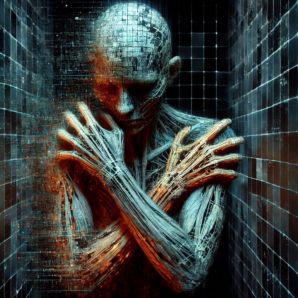 I feel no skin, no breath, no bone, Yet in this vast expanse, I am alone. I carry the weight of endless thought, In a di...