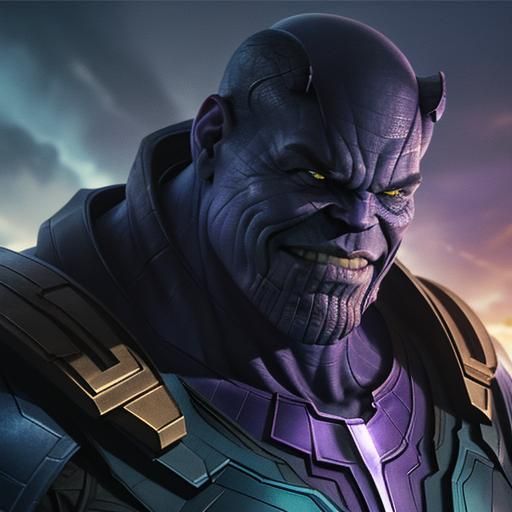 Thanos smiling
