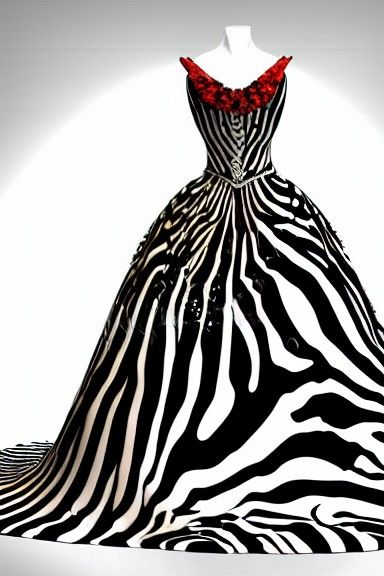 Zebra Ballgown