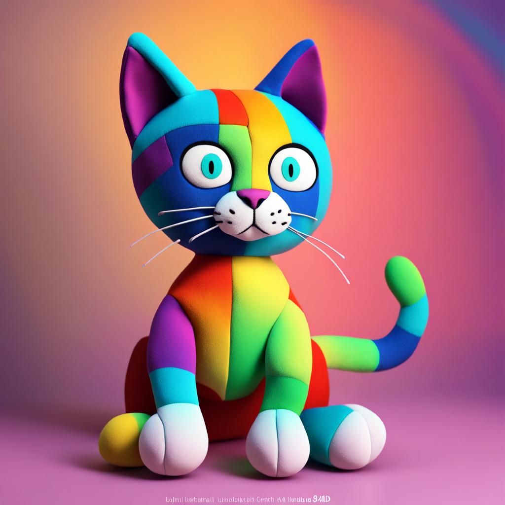 Picasso painting plush doll cat plush