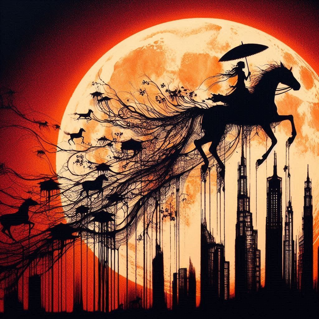 Galloping Through Town