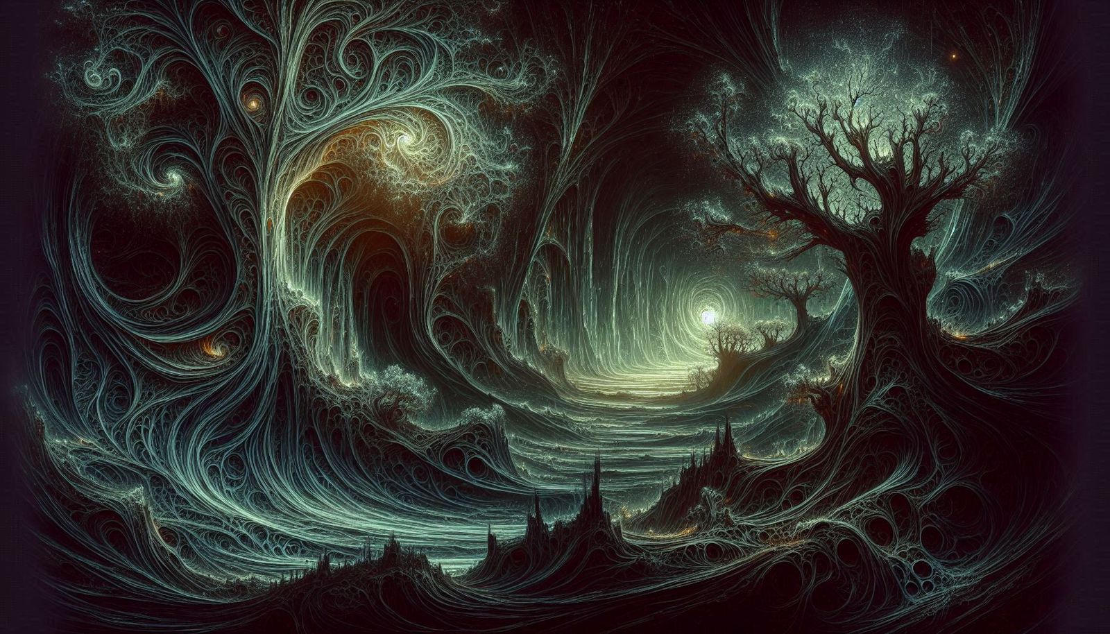 Sinister Fractal Woods