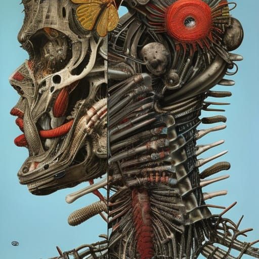 “Exoskeleton Deformation” By Giussepe Arcimboldo, by H. R. G...