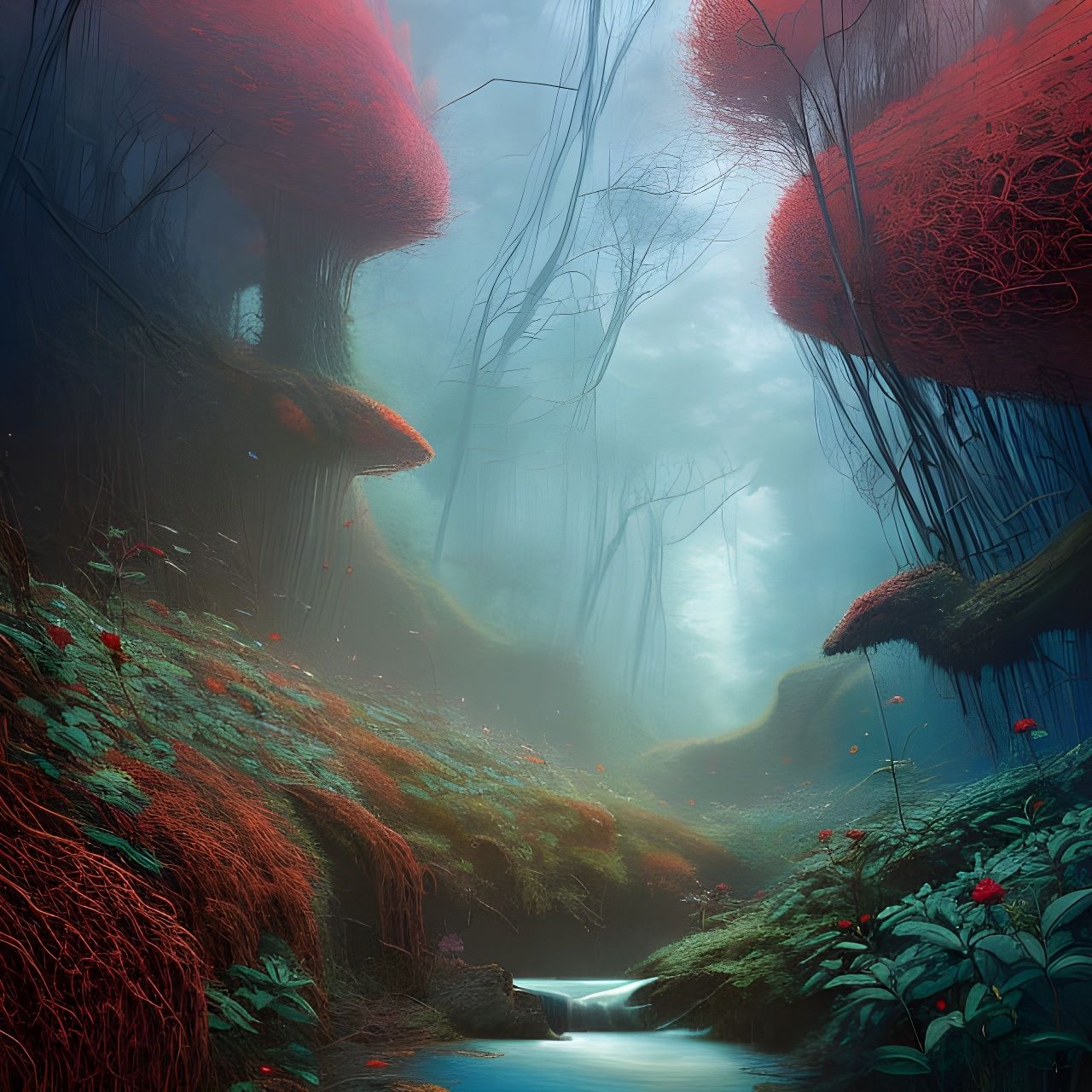 misty stream