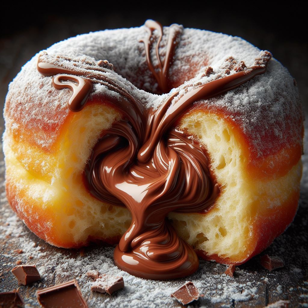 Nutella filled donut