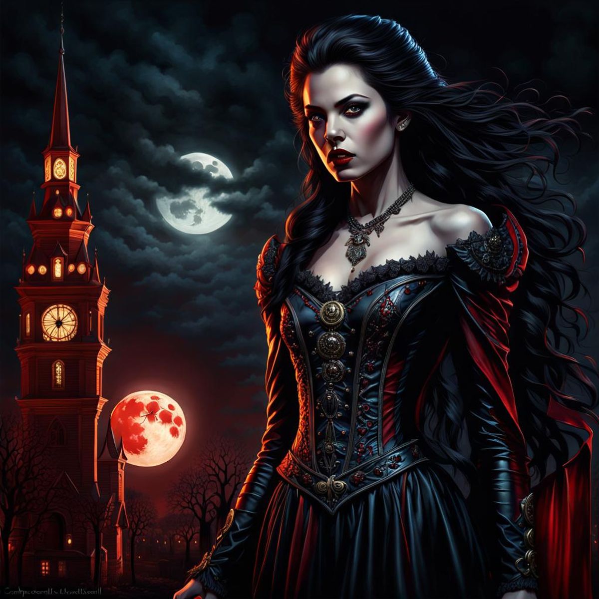 Vampire Queen Creatures Of The Night - AI Generated Artwork - NightCafe ...