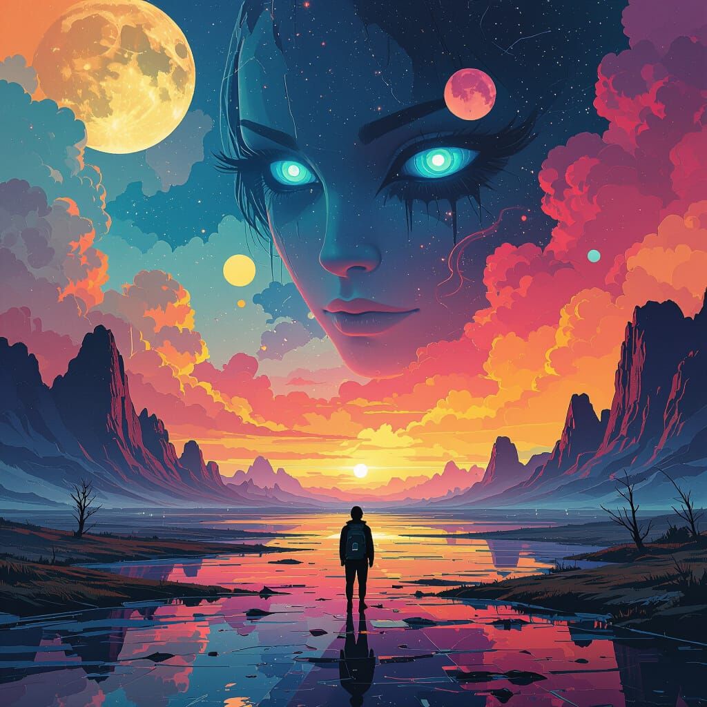 Surreal Dreamscape Inspired by Masters of Art