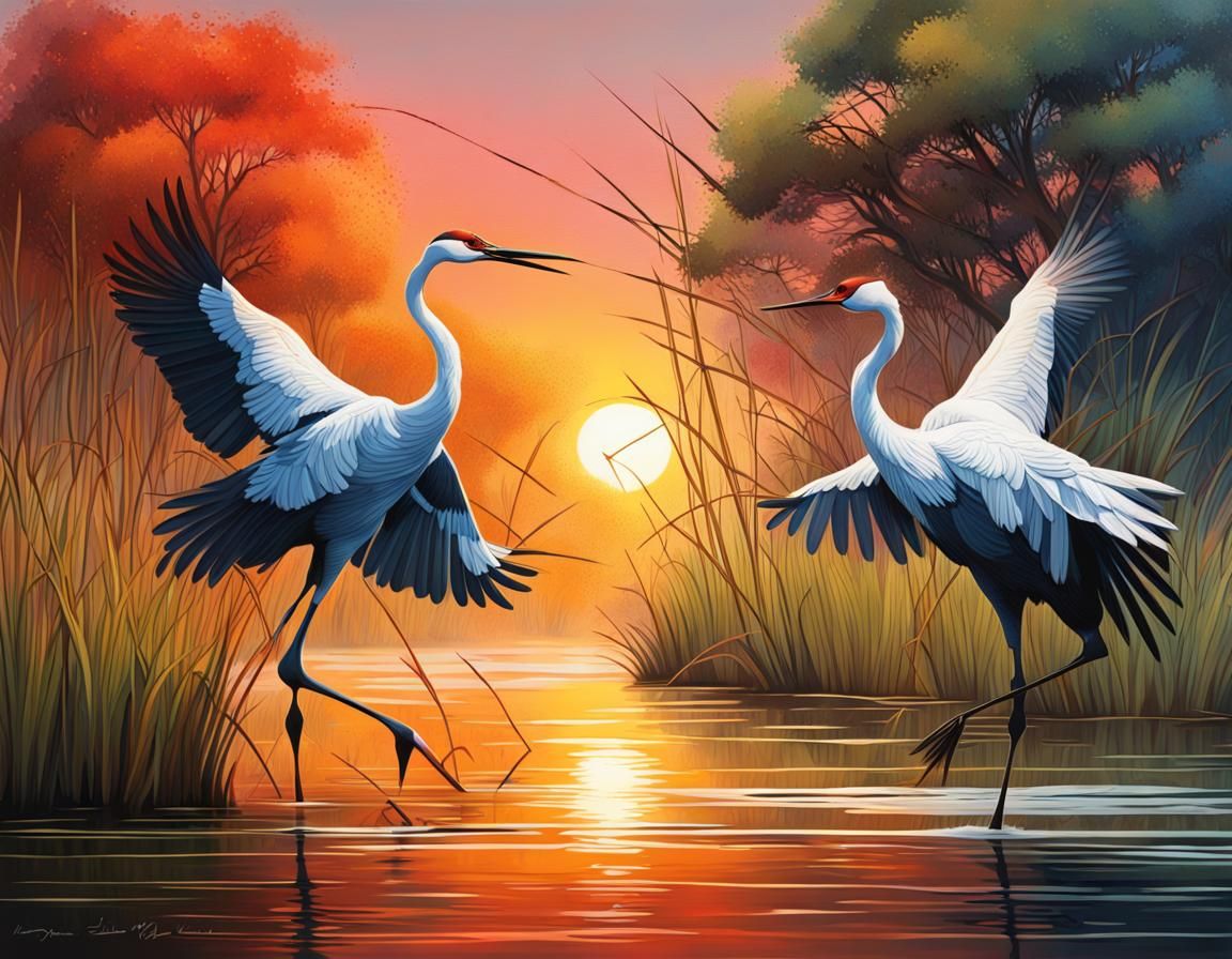 Dance of cranes