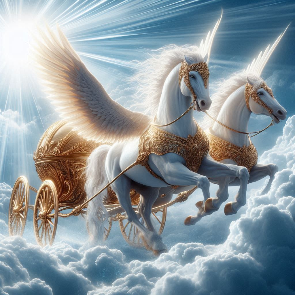 Pegasus pulling the Sun Chariot