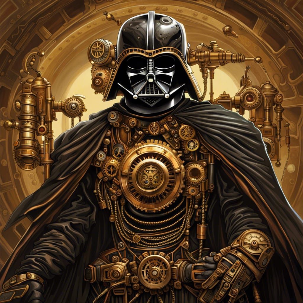 Darth Vader Steampunk: In a steampunk galaxy, Darth Vader ri...