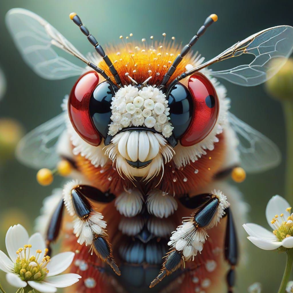 Cute bee!   by @Hit moments