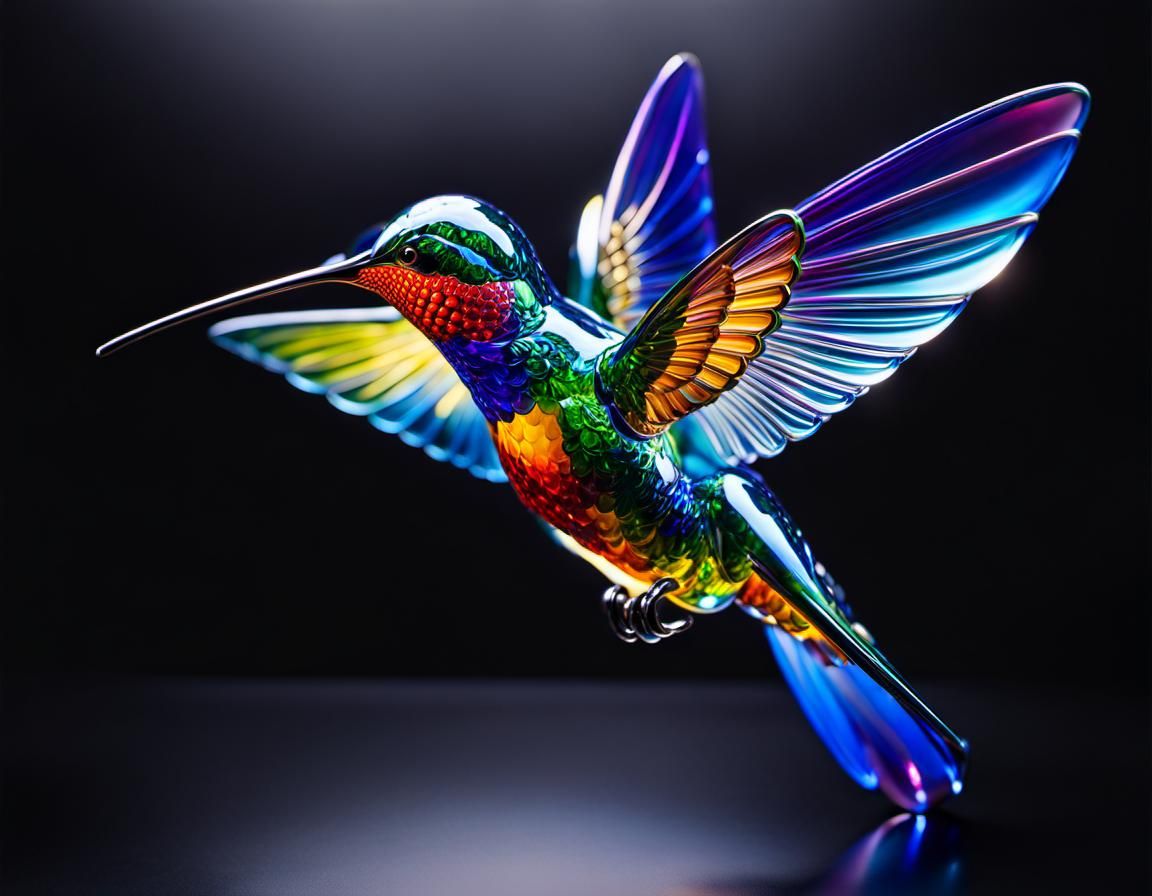 Glass hummingbird