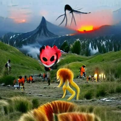 Filled with Pokémon like creatures, Kalos region