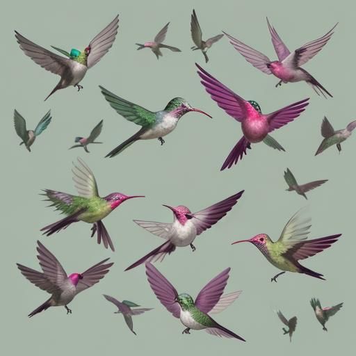 flock of hummingbirds