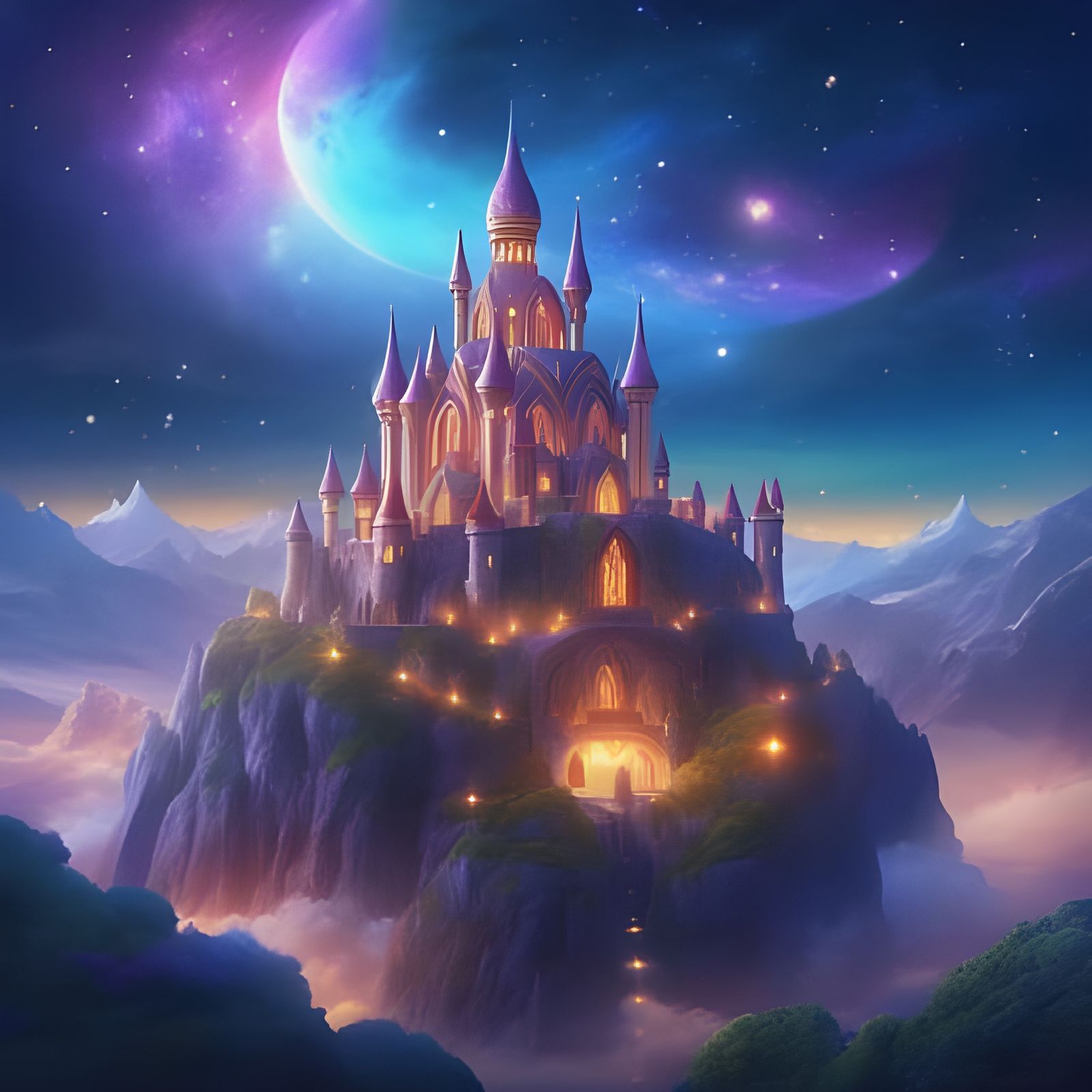 The Fae Castle - AI Generated Artwork - NightCafe Creator