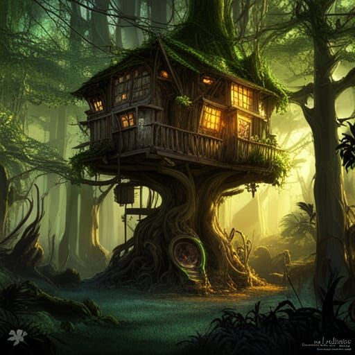 Magic Tree House - AI Generated Artwork - NightCafe Creator