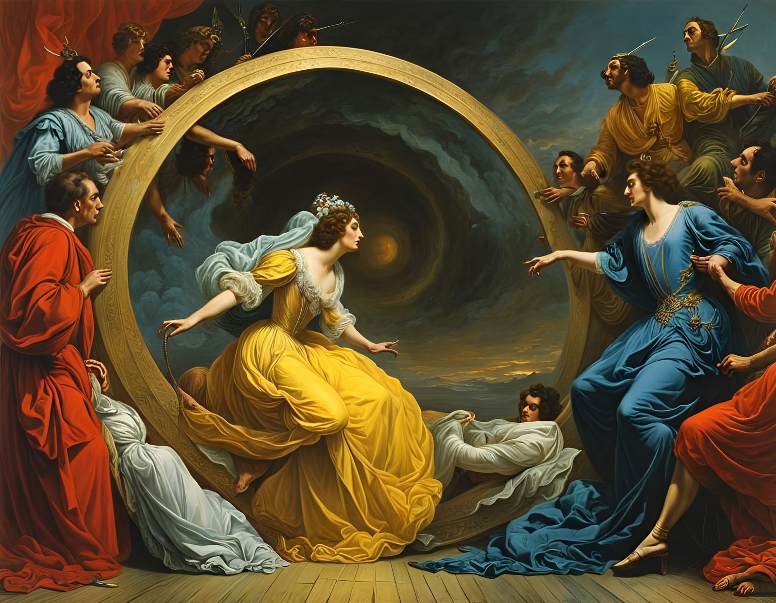 Gustave Dore + Salvador Dali, Ring a-Rosy  by @Deimon Slagg