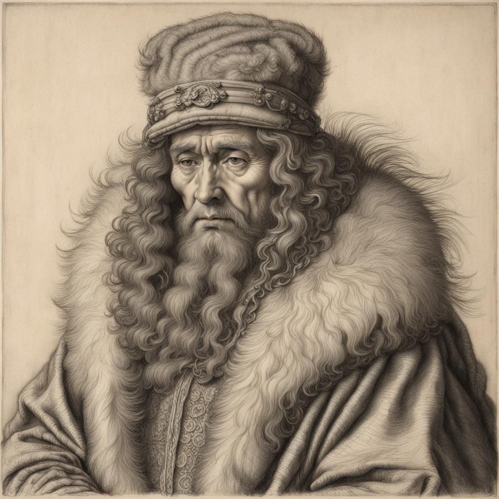 a Siberian in heavy fur clothing,