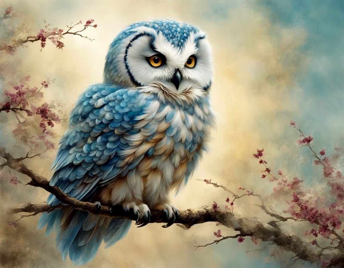 Blue owl  by @Lolof