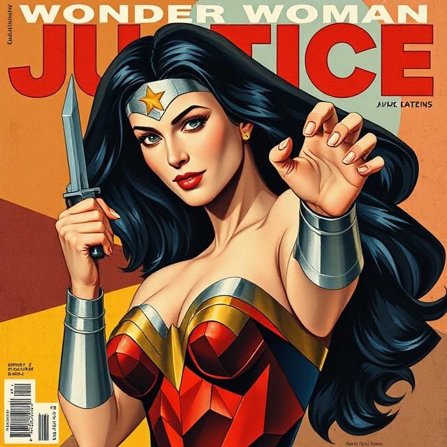 Wonder Woman Strikes A Pose On This Fake Justice Magazine Co...