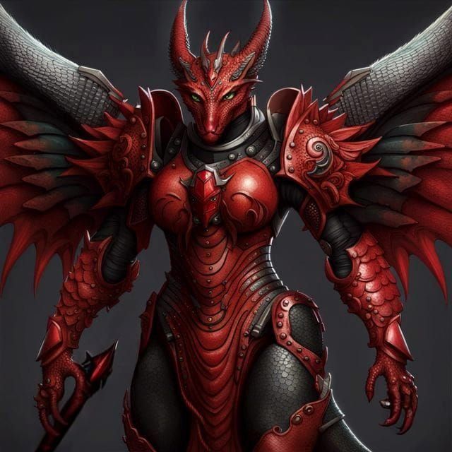 Dragoness wearing power armor - AI Generated Artwork - NightCafe Creator