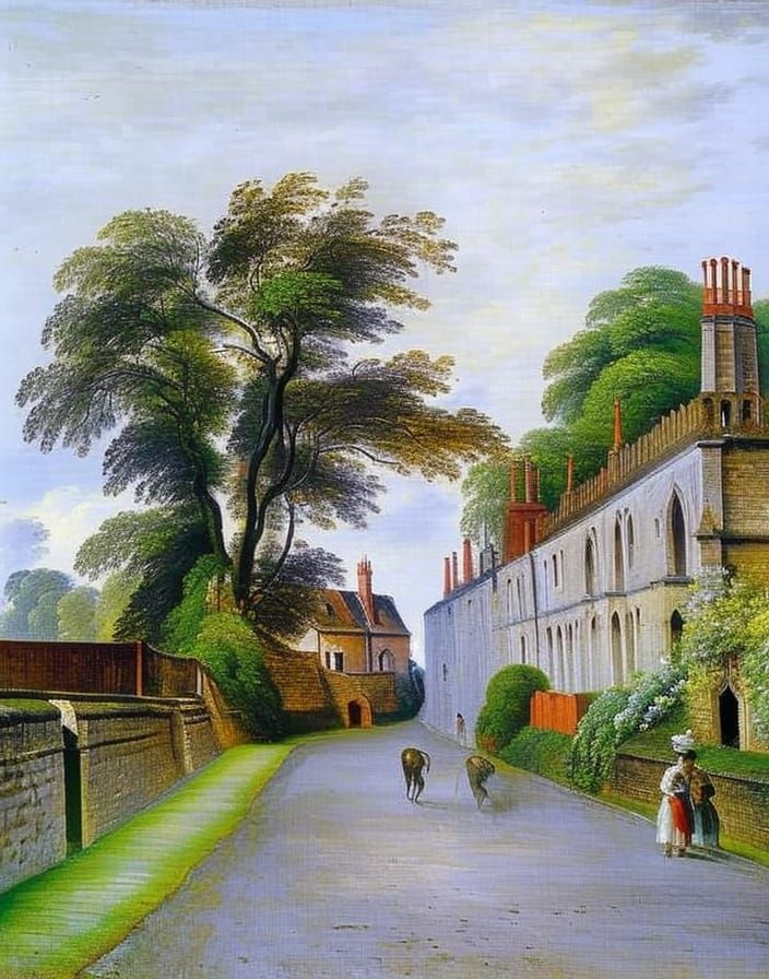 oil painting by Constable