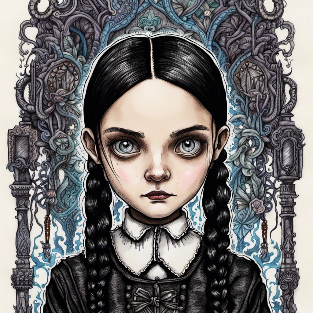 Wednesday Addams - AI Generated Artwork - NightCafe Creator