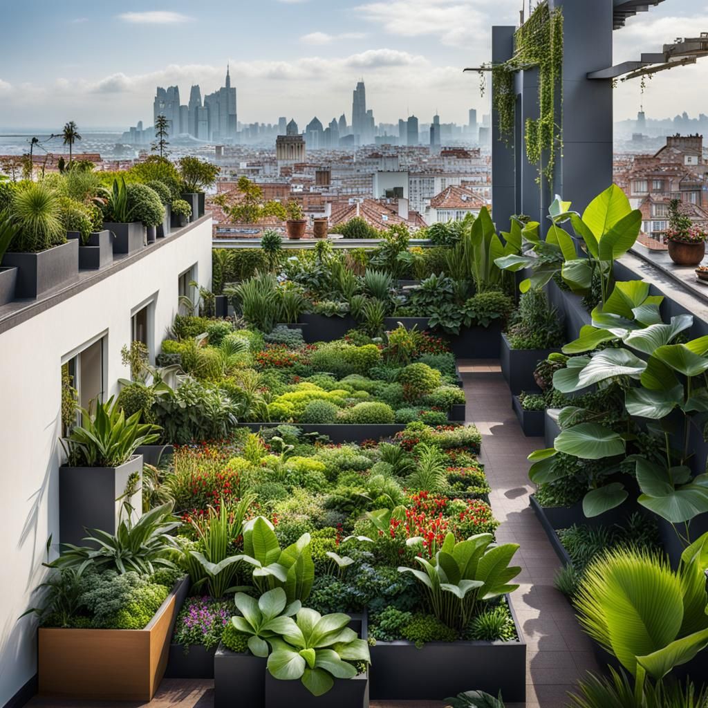 Rooftop jungle  by @Laevos