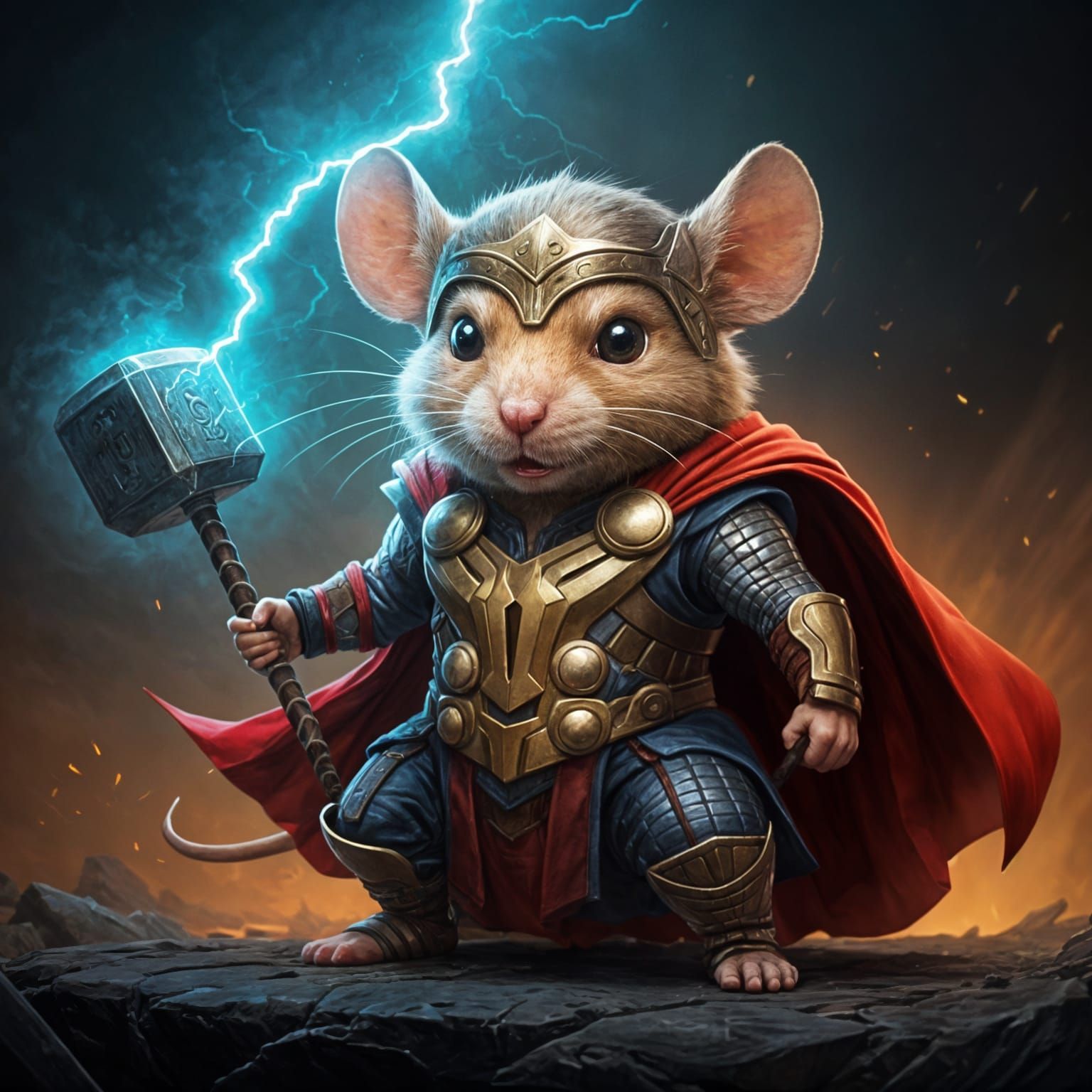 Meet Mouse Thor   by @Mr Doodle