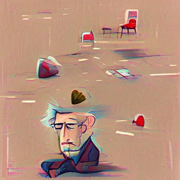 A smart broken lonely man