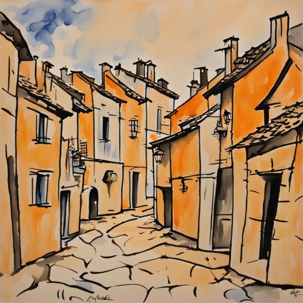 Old French Village - Ai Generated Artwork - Nightcafe Creator