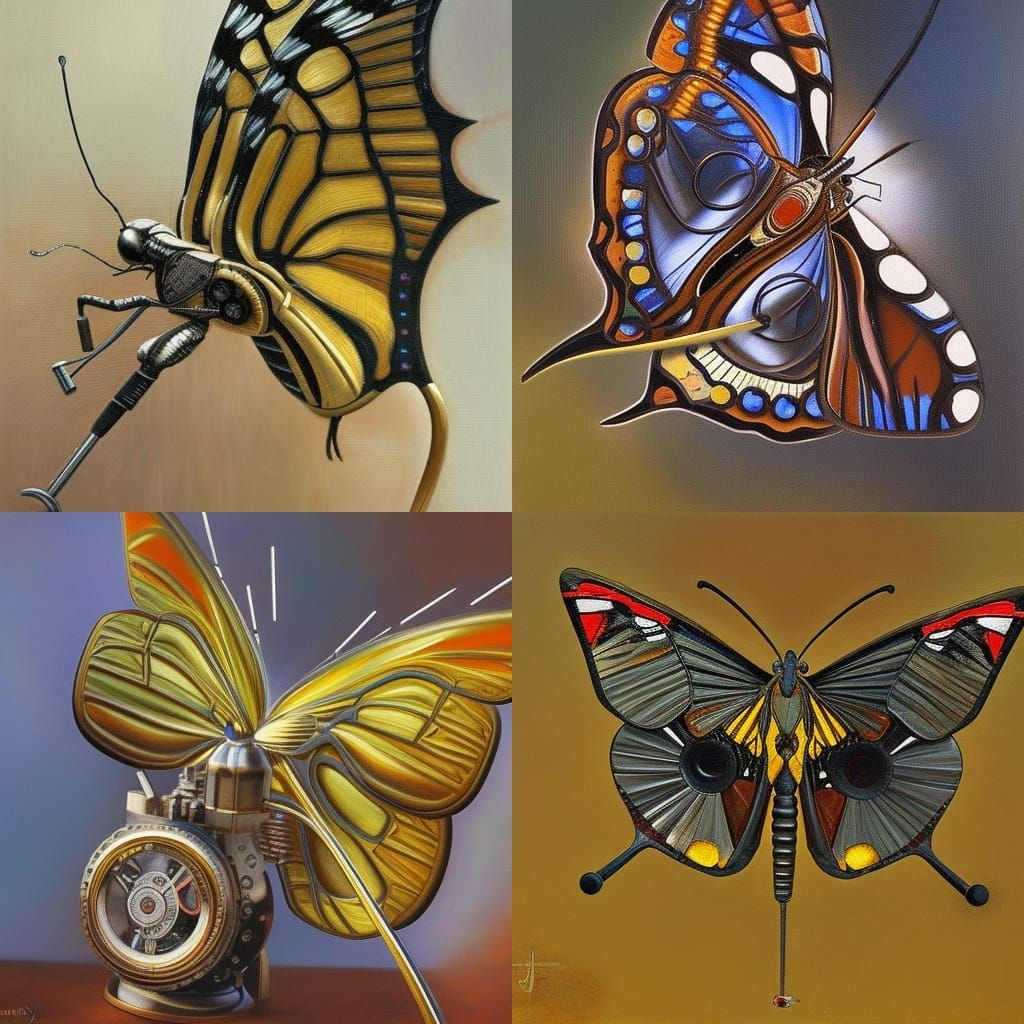 mechanical butterfly, clockwork mechanism