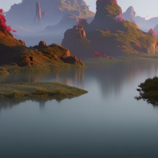 Beautiful river in between mountains