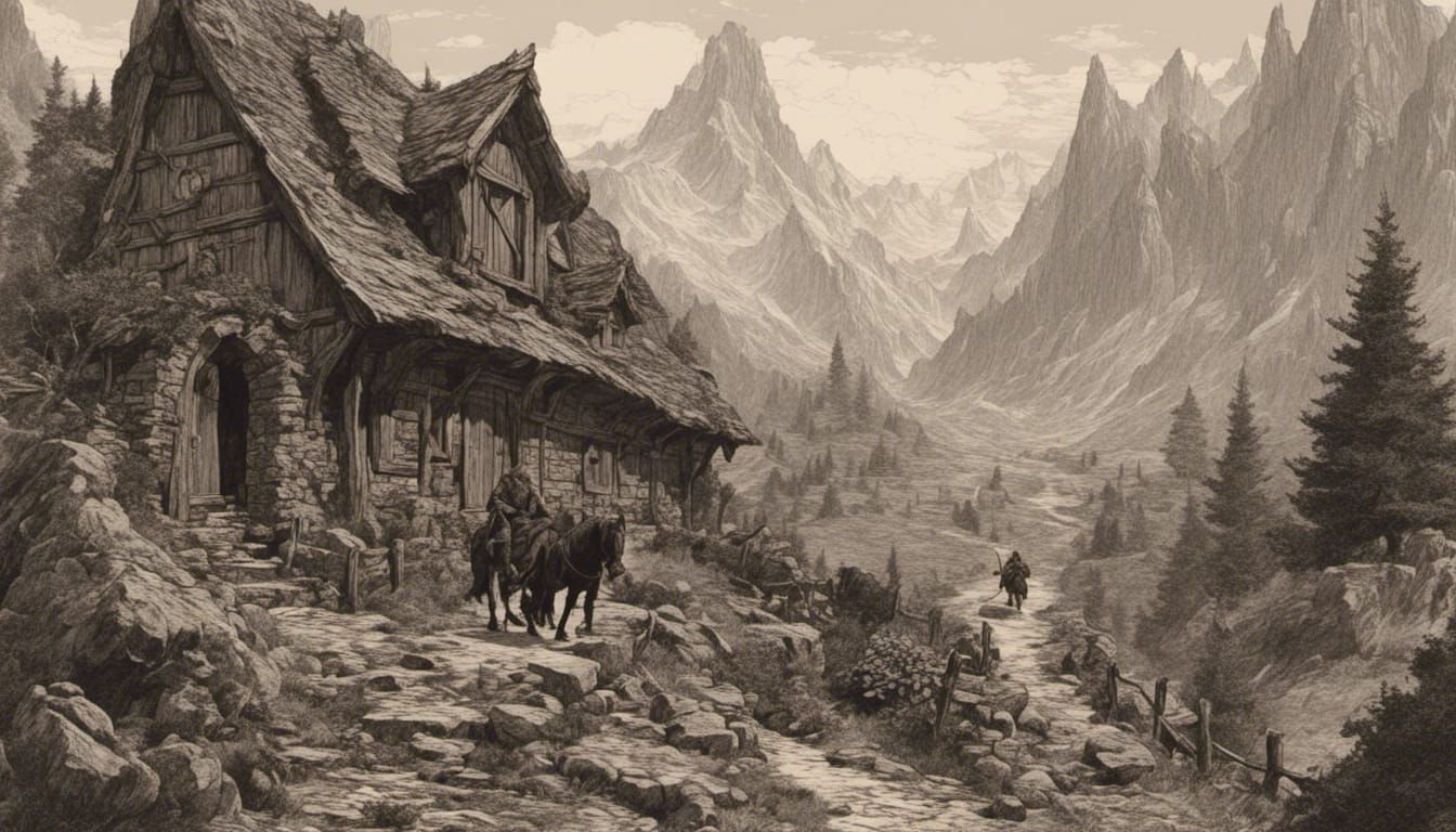 the shire <lora:Bakshiesque:1.0> 