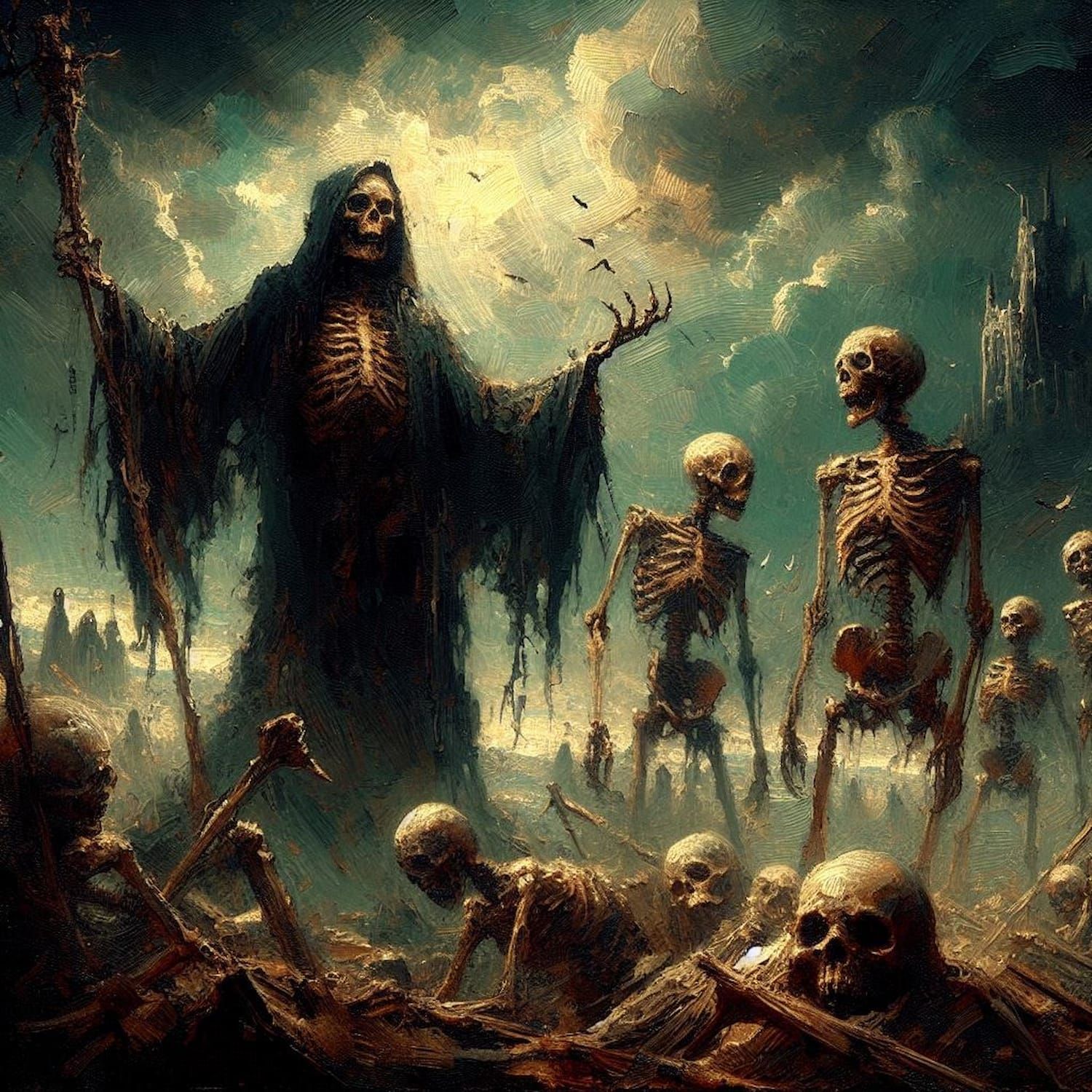 Undead Sorcerer Raising an Army