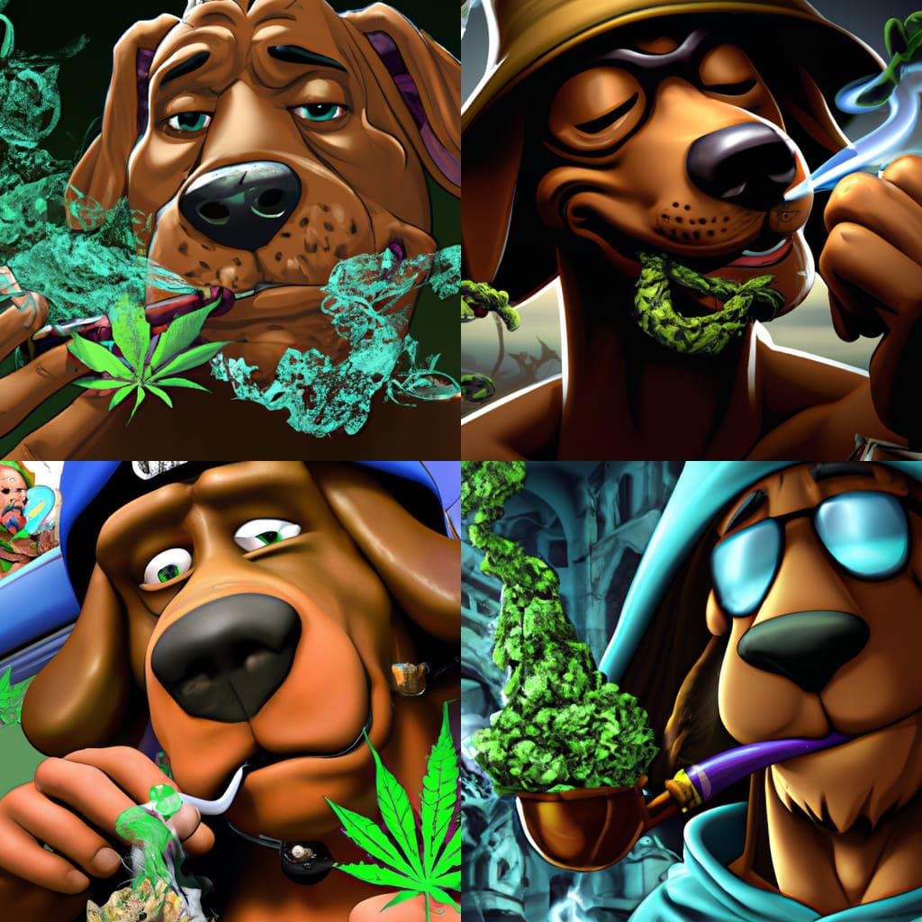 high resolution 4k ultra detailed scoober "scooby" doo smoki...