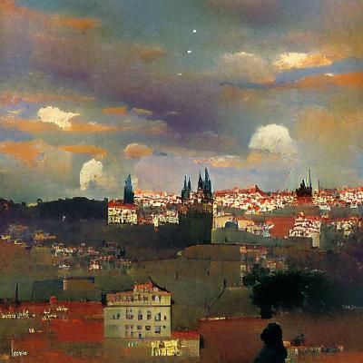 Prague skyline, 1905